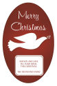 Vertical Oval Red Dove Christmas Labels